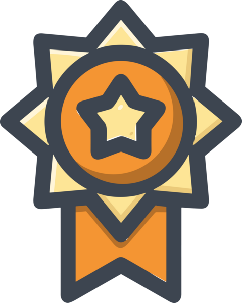 Kazanan ikon sembolü, ödül ödülünün renk tasarımı ile tasarımı ile tasvir edilmesi, modern grafik sanatları dijital tasarımı için mükemmel bir başarı ve zafer sembolü.