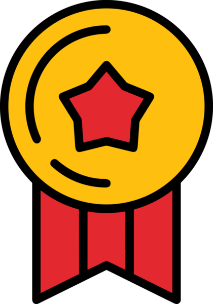 Kazanan ikon sembolü, ödül ödülünün renk tasarımı ile tasarımı ile tasvir edilmesi, modern grafik sanatları dijital tasarımı için mükemmel bir başarı ve zafer sembolü.