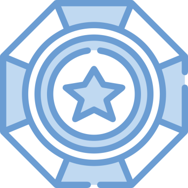 Kazanan ikon sembolü, ödül ödülünün renk tasarımı ile tasarımı ile tasvir edilmesi, modern grafik sanatları dijital tasarımı için mükemmel bir başarı ve zafer sembolü.