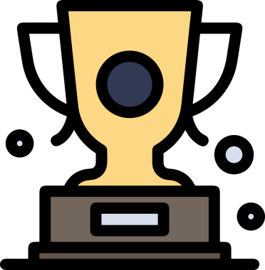 Kazanan ikon sembolü, ödül ödülünün renk tasarımı ile tasarımı ile tasvir edilmesi, modern grafik sanatları dijital tasarımı için mükemmel bir başarı ve zafer sembolü.