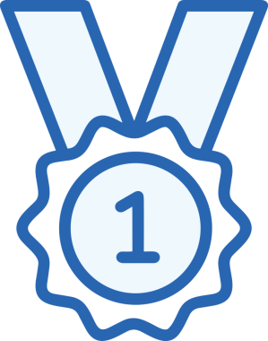 Kazanan ikon sembolü, ödül ödülünün renk tasarımı ile tasarımı ile tasvir edilmesi, modern grafik sanatları dijital tasarımı için mükemmel bir başarı ve zafer sembolü.