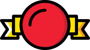 Kazanan ikon sembolü, ödül ödülünün renk tasarımı ile tasarımı ile tasvir edilmesi, modern grafik sanatları dijital tasarımı için mükemmel bir başarı ve zafer sembolü.