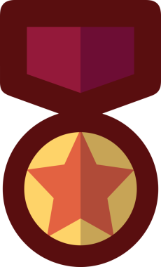 Kazanan ikon sembolü, ödül ödülünün renk tasarımı ile tasarımı ile tasvir edilmesi, modern grafik sanatları dijital tasarımı için mükemmel bir başarı ve zafer sembolü.