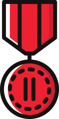 Kazanan ikon sembolü, ödül ödülünün renk tasarımı ile tasarımı ile tasvir edilmesi, modern grafik sanatları dijital tasarımı için mükemmel bir başarı ve zafer sembolü.