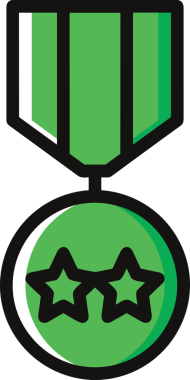 Kazanan ikon sembolü, ödül ödülünün renk tasarımı ile tasarımı ile tasvir edilmesi, modern grafik sanatları dijital tasarımı için mükemmel bir başarı ve zafer sembolü.