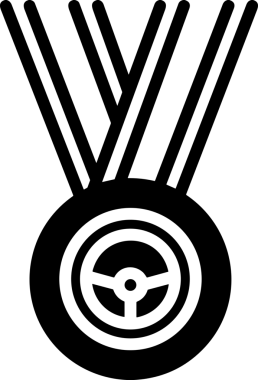 Kazanan ikon sembolü, ödül ödülünün renk tasarımı ile tasarımı ile tasvir edilmesi, modern grafik sanatları dijital tasarımı için mükemmel bir başarı ve zafer sembolü.