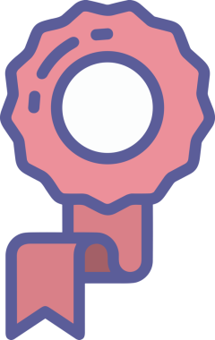 Kazanan ikon sembolü, ödül ödülünün renk tasarımı ile tasarımı ile tasvir edilmesi, modern grafik sanatları dijital tasarımı için mükemmel bir başarı ve zafer sembolü.