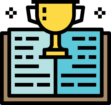 Kazanan ikon sembolü, ödül ödülünün renk tasarımı ile tasarımı ile tasvir edilmesi, modern grafik sanatları dijital tasarımı için mükemmel bir başarı ve zafer sembolü.