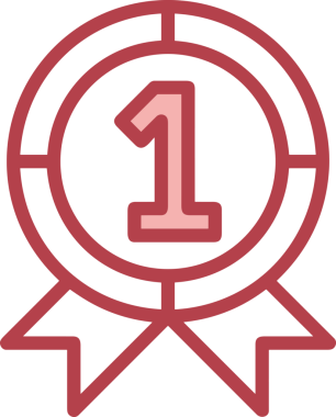 Kazanan ikon sembolü, ödül ödülünün renk tasarımı ile tasarımı ile tasvir edilmesi, modern grafik sanatları dijital tasarımı için mükemmel bir başarı ve zafer sembolü.