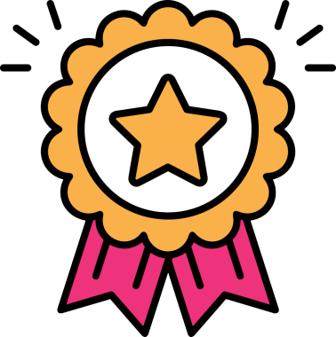 Kazanan ikon sembolü, ödül ödülünün renk tasarımı ile tasarımı ile tasvir edilmesi, modern grafik sanatları dijital tasarımı için mükemmel bir başarı ve zafer sembolü.