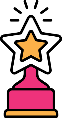 Kazanan ikon sembolü, ödül ödülünün renk tasarımı ile tasarımı ile tasvir edilmesi, modern grafik sanatları dijital tasarımı için mükemmel bir başarı ve zafer sembolü.