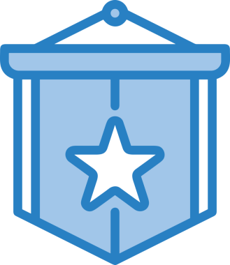 Kazanan ikon sembolü, ödül ödülünün renk tasarımı ile tasarımı ile tasvir edilmesi, modern grafik sanatları dijital tasarımı için mükemmel bir başarı ve zafer sembolü.