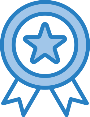 Kazanan ikon sembolü, ödül ödülünün renk tasarımı ile tasarımı ile tasvir edilmesi, modern grafik sanatları dijital tasarımı için mükemmel bir başarı ve zafer sembolü.