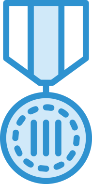 Kazanan ikon sembolü, ödül ödülünün renk tasarımı ile tasarımı ile tasvir edilmesi, modern grafik sanatları dijital tasarımı için mükemmel bir başarı ve zafer sembolü.