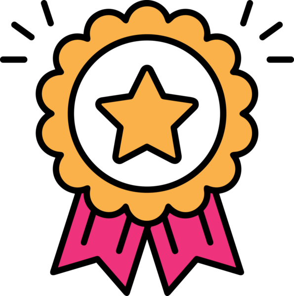 Kazanan ikon sembolü, ödül ödülünün renk tasarımı ile tasarımı ile tasvir edilmesi, modern grafik sanatları dijital tasarımı için mükemmel bir başarı ve zafer sembolü.