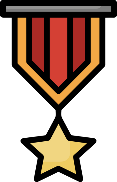 Kazanan ikon sembolü, ödül ödülünün renk tasarımı ile tasarımı ile tasvir edilmesi, modern grafik sanatları dijital tasarımı için mükemmel bir başarı ve zafer sembolü.