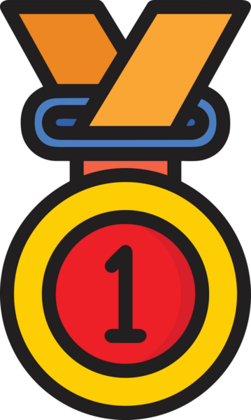 Kazanan ikon sembolü, ödül ödülünün renk tasarımı ile tasarımı ile tasvir edilmesi, modern grafik sanatları dijital tasarımı için mükemmel bir başarı ve zafer sembolü.