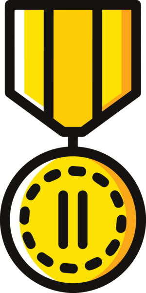 Kazanan ikon sembolü, ödül ödülünün renk tasarımı ile tasarımı ile tasvir edilmesi, modern grafik sanatları dijital tasarımı için mükemmel bir başarı ve zafer sembolü.