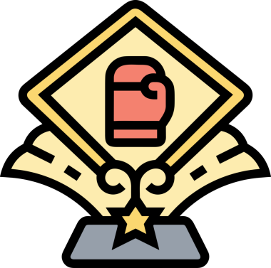 Kazanan ikon sembolü, ödül ödülünün renk tasarımı ile tasarımı ile tasvir edilmesi, modern grafik sanatları dijital tasarımı için mükemmel bir başarı ve zafer sembolü.