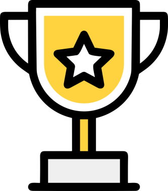 Kazanan ikon sembolü, ödül ödülünün renk tasarımı ile tasarımı ile tasvir edilmesi, modern grafik sanatları dijital tasarımı için mükemmel bir başarı ve zafer sembolü.