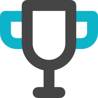 Kazanan ikon sembolü, ödül ödülünün renk tasarımı ile tasarımı ile tasvir edilmesi, modern grafik sanatları dijital tasarımı için mükemmel bir başarı ve zafer sembolü.