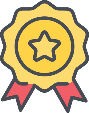 Kazanan ikon sembolü, ödül ödülünün renk tasarımı ile tasarımı ile tasvir edilmesi, modern grafik sanatları dijital tasarımı için mükemmel bir başarı ve zafer sembolü.