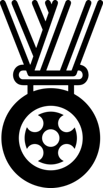 Kazanan ikon sembolü, ödül ödülünün renk tasarımı ile tasarımı ile tasvir edilmesi, modern grafik sanatları dijital tasarımı için mükemmel bir başarı ve zafer sembolü.