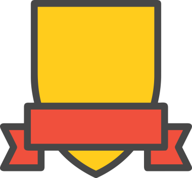 Kazanan ikon sembolü, ödül ödülünün renk tasarımı ile tasarımı ile tasvir edilmesi, modern grafik sanatları dijital tasarımı için mükemmel bir başarı ve zafer sembolü.