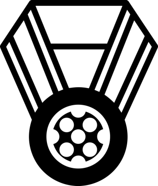Kazanan ikon sembolü, ödül ödülünün renk tasarımı ile tasarımı ile tasvir edilmesi, modern grafik sanatları dijital tasarımı için mükemmel bir başarı ve zafer sembolü.