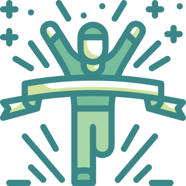 Kazanan ikon sembolü, ödül ödülünün renk tasarımı ile tasarımı ile tasvir edilmesi, modern grafik sanatları dijital tasarımı için mükemmel bir başarı ve zafer sembolü.