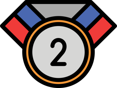 Kazanan ikon sembolü, ödül ödülünün renk tasarımı ile tasarımı ile tasvir edilmesi, modern grafik sanatları dijital tasarımı için mükemmel bir başarı ve zafer sembolü.