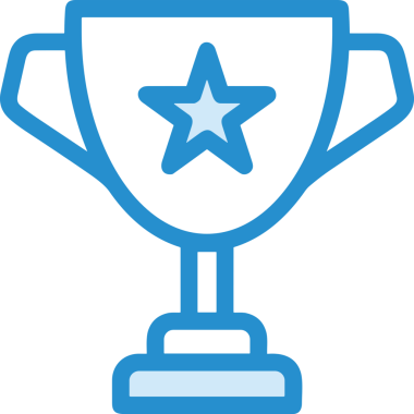 Kazanan ikon sembolü, ödül ödülünün renk tasarımı ile tasarımı ile tasvir edilmesi, modern grafik sanatları dijital tasarımı için mükemmel bir başarı ve zafer sembolü.