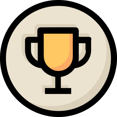 Kazanan ikon sembolü, ödül ödülünün renk tasarımı ile tasarımı ile tasvir edilmesi, modern grafik sanatları dijital tasarımı için mükemmel bir başarı ve zafer sembolü.