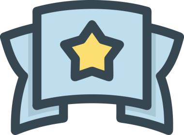 Kazanan ikon sembolü, ödül ödülünün renk tasarımı ile tasarımı ile tasvir edilmesi, modern grafik sanatları dijital tasarımı için mükemmel bir başarı ve zafer sembolü.