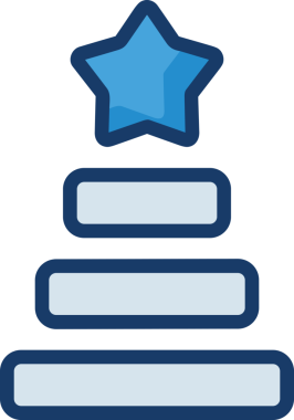 Kazanan ikon sembolü, ödül ödülünün renk tasarımı ile tasarımı ile tasvir edilmesi, modern grafik sanatları dijital tasarımı için mükemmel bir başarı ve zafer sembolü.