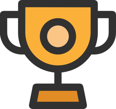 Kazanan ikon sembolü, ödül ödülünün renk tasarımı ile tasarımı ile tasvir edilmesi, modern grafik sanatları dijital tasarımı için mükemmel bir başarı ve zafer sembolü.