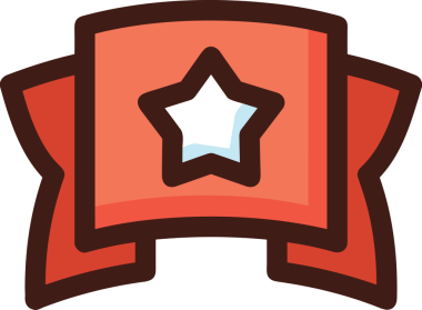 Kazanan ikon sembolü, ödül ödülünün renk tasarımı ile tasarımı ile tasvir edilmesi, modern grafik sanatları dijital tasarımı için mükemmel bir başarı ve zafer sembolü.