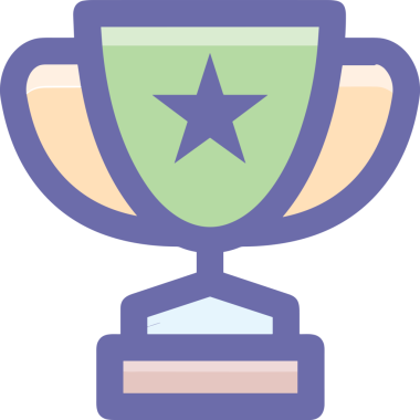 Kazanan ikon sembolü, ödül ödülünün renk tasarımı ile tasarımı ile tasvir edilmesi, modern grafik sanatları dijital tasarımı için mükemmel bir başarı ve zafer sembolü.