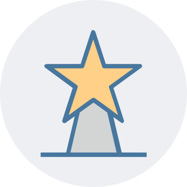 Kazanan ikon sembolü, ödül ödülünün renk tasarımı ile tasarımı ile tasvir edilmesi, modern grafik sanatları dijital tasarımı için mükemmel bir başarı ve zafer sembolü.