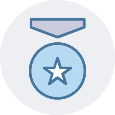 Kazanan ikon sembolü, ödül ödülünün renk tasarımı ile tasarımı ile tasvir edilmesi, modern grafik sanatları dijital tasarımı için mükemmel bir başarı ve zafer sembolü.