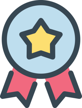 Kazanan ikon sembolü, ödül ödülünün renk tasarımı ile tasarımı ile tasvir edilmesi, modern grafik sanatları dijital tasarımı için mükemmel bir başarı ve zafer sembolü.