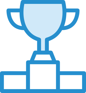 Kazanan ikon sembolü, ödül ödülünün renk tasarımı ile tasarımı ile tasvir edilmesi, modern grafik sanatları dijital tasarımı için mükemmel bir başarı ve zafer sembolü.