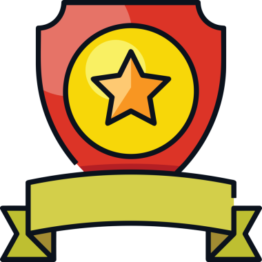 Kazanan ikon sembolü, ödül ödülünün renk tasarımı ile tasarımı ile tasvir edilmesi, modern grafik sanatları dijital tasarımı için mükemmel bir başarı ve zafer sembolü.