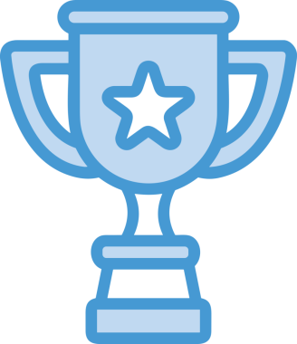 Kazanan ikon sembolü, ödül ödülünün renk tasarımı ile tasarımı ile tasvir edilmesi, modern grafik sanatları dijital tasarımı için mükemmel bir başarı ve zafer sembolü.