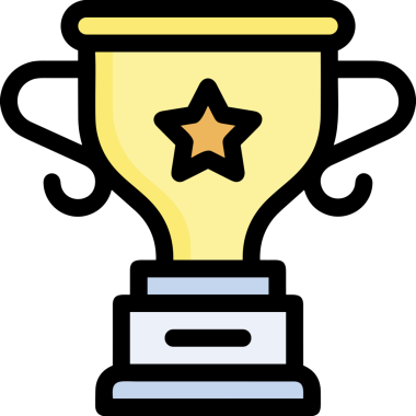 Kazanan ikon sembolü, ödül ödülünün renk tasarımı ile tasarımı ile tasvir edilmesi, modern grafik sanatları dijital tasarımı için mükemmel bir başarı ve zafer sembolü.