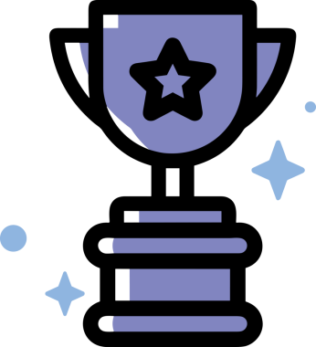 Kazanan ikon sembolü, ödül ödülünün renk tasarımı ile tasarımı ile tasvir edilmesi, modern grafik sanatları dijital tasarımı için mükemmel bir başarı ve zafer sembolü.