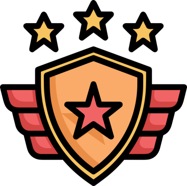 Kazanan ikon sembolü, ödül ödülünün renk tasarımı ile tasarımı ile tasvir edilmesi, modern grafik sanatları dijital tasarımı için mükemmel bir başarı ve zafer sembolü.