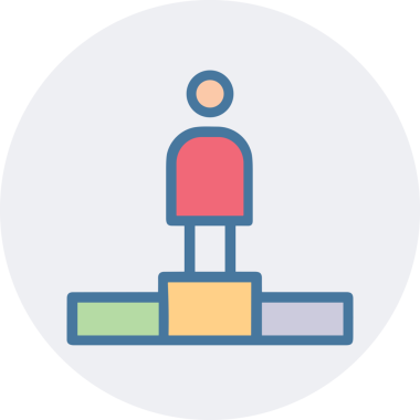 Kazanan ikon sembolü, ödül ödülünün renk tasarımı ile tasarımı ile tasvir edilmesi, modern grafik sanatları dijital tasarımı için mükemmel bir başarı ve zafer sembolü.