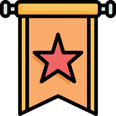 Kazanan ikon sembolü, ödül ödülünün renk tasarımı ile tasarımı ile tasvir edilmesi, modern grafik sanatları dijital tasarımı için mükemmel bir başarı ve zafer sembolü.