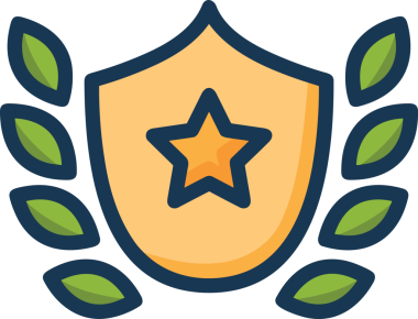 Kazanan ikon sembolü, ödül ödülünün renk tasarımı ile tasarımı ile tasvir edilmesi, modern grafik sanatları dijital tasarımı için mükemmel bir başarı ve zafer sembolü.